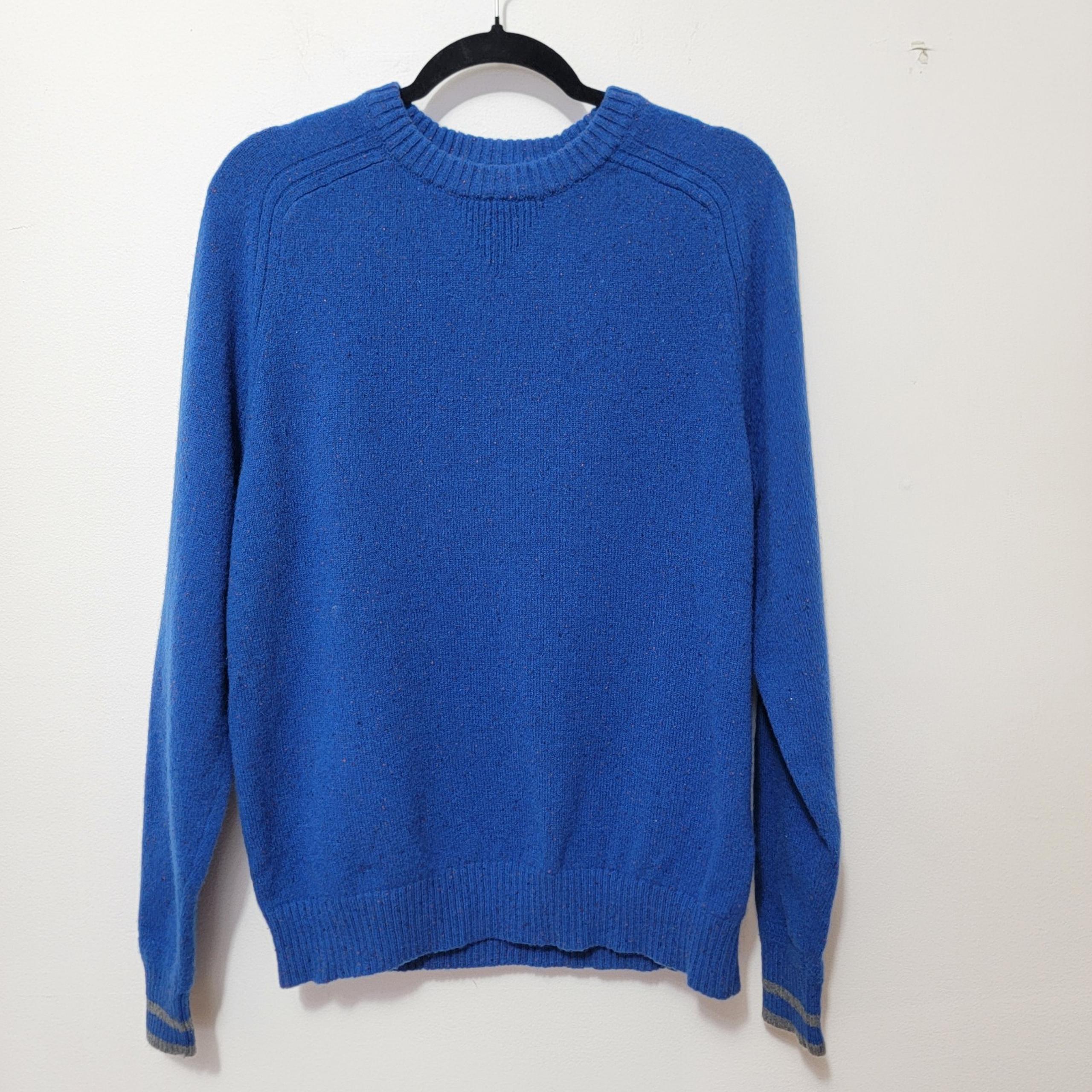 Lands' End Lammwolle Crew Neck Long Sleeve Knitted Pullover Sweater Size L 42