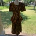 Vintage NONA Fashion USA Shimmer Gold Floral 2 Piece Jkt Ruffles Midi SZ M