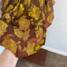 Vintage NONA Fashion USA Shimmer Gold Floral 2 Piece Jkt Ruffles Midi SZ M
