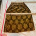 Vintage NONA Fashion USA Shimmer Gold Floral 2 Piece Jkt Ruffles Midi SZ M