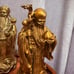 Set of 3 Brass Chinese Sanxing Statues Three Star Gods