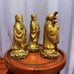 Set of 3 Brass Chinese Sanxing Statues Three Star Gods