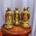 Set of 3 Brass Chinese Sanxing Statues Three Star Gods