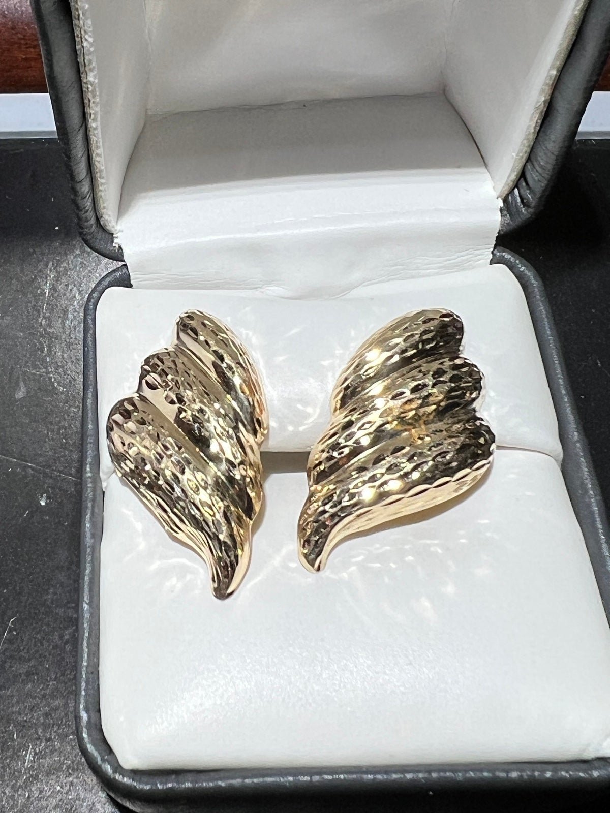 BEAUTIFUL PURE 14K YELLOW GOLD EARRINGS