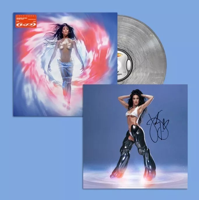 Katy Perry 143 SILVER Vinyl LP W/12x12 Signed Art Card