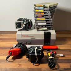 Nintendo NES Console Bundle with 2 controllers, zapper, and 10 games!