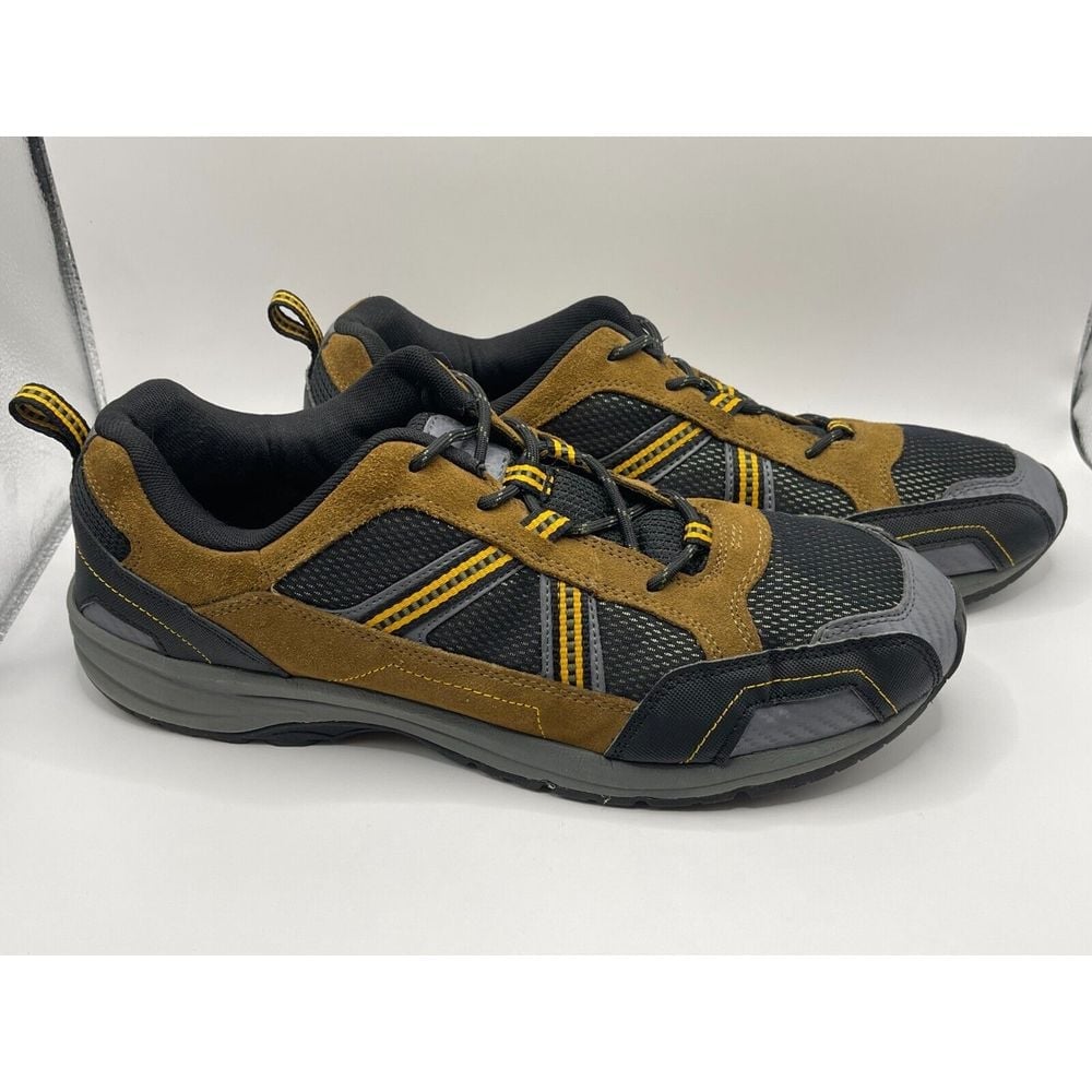 Lands End Men's Nature Tex Hiking Shoes 13 D Brown Black Lace Up Low Top