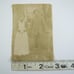 Photograph On Cloth Man with Rifle & Wife in White Apron Antique 1800s RARE