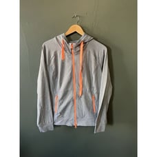 Zella Womens Gray Full Zip Athletic Hooded Sweatshirt Size Large NWT
