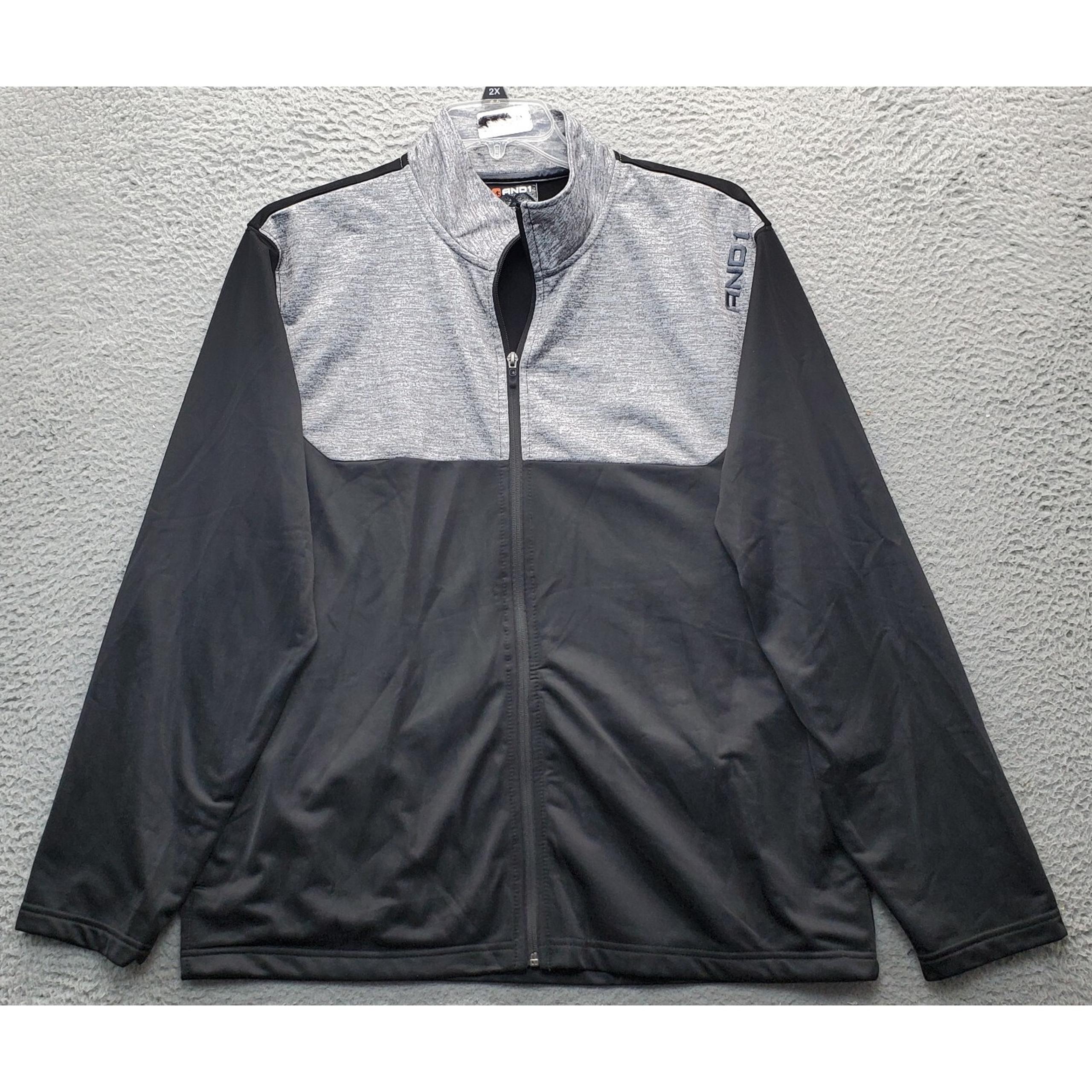 AND1 Activewear Jacket Mens Size XL Multi Athletic Fit Long Sleeve Full Zipper