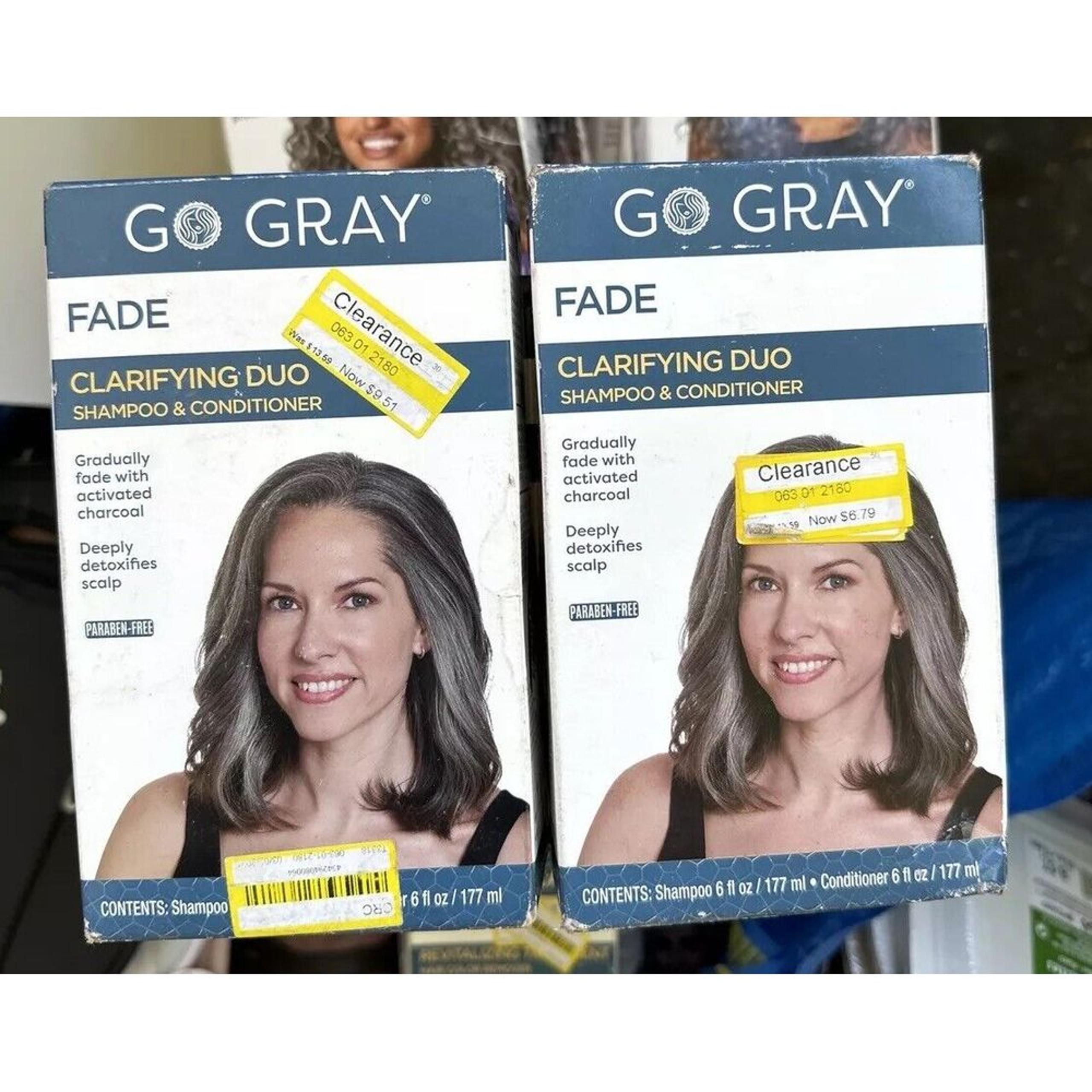 2-Go Gray Fade Clarifying Duo Shampoo & Conditioner Go Gray Remove Treatment
