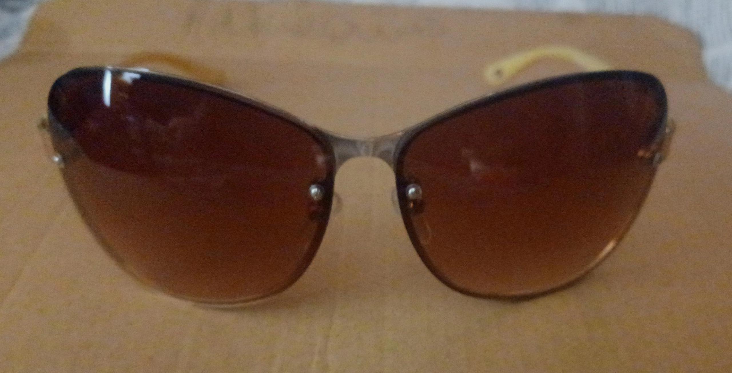 Womens Vintage Tommy Hilfiger Melone Rimless Butterfly Sunglasses