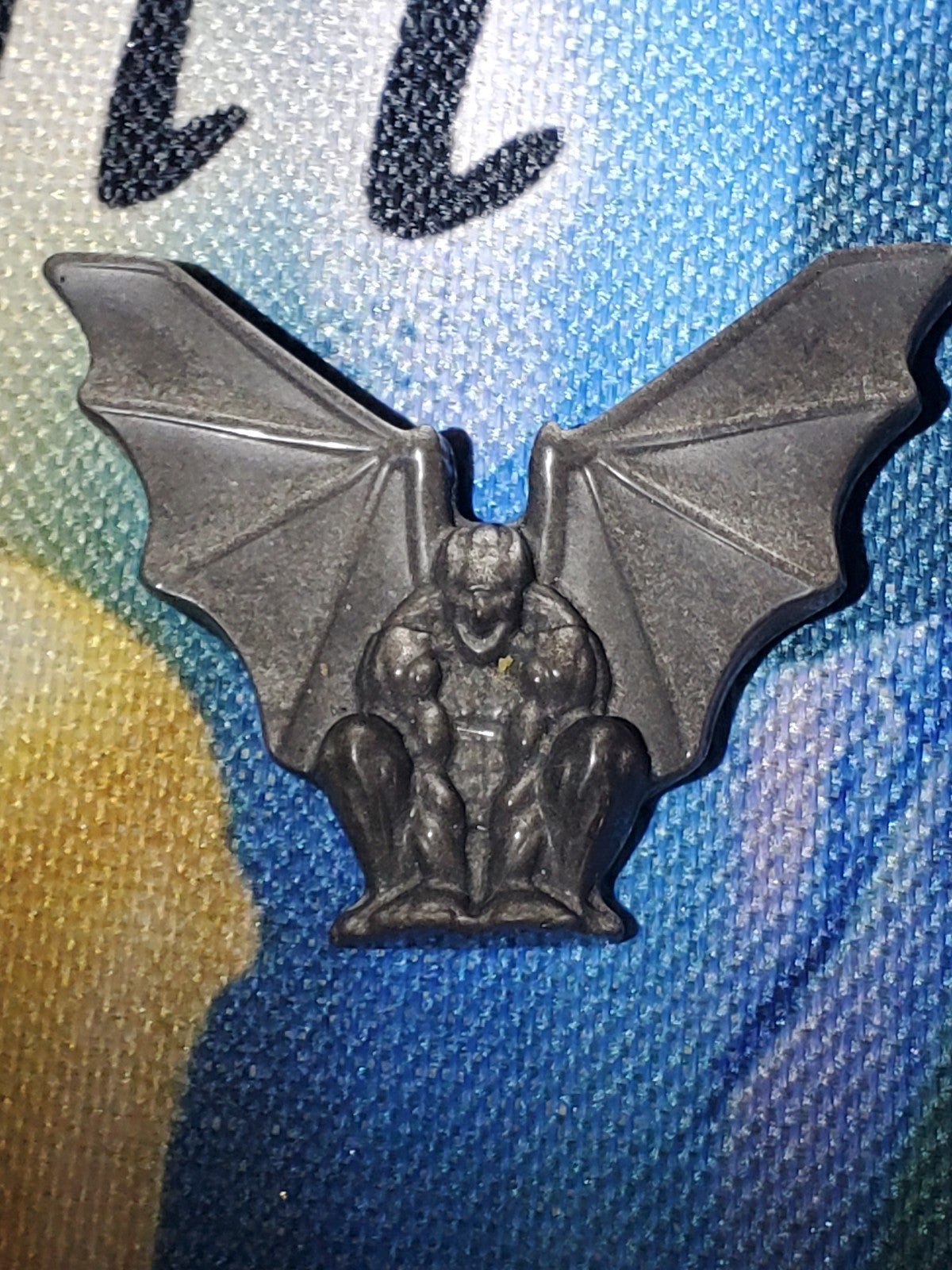 Silver Obsidian Gargoyle Carving