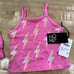 Baby girls Chaser bubblegum pink lightening bolts tank top jogger bottoms nwt