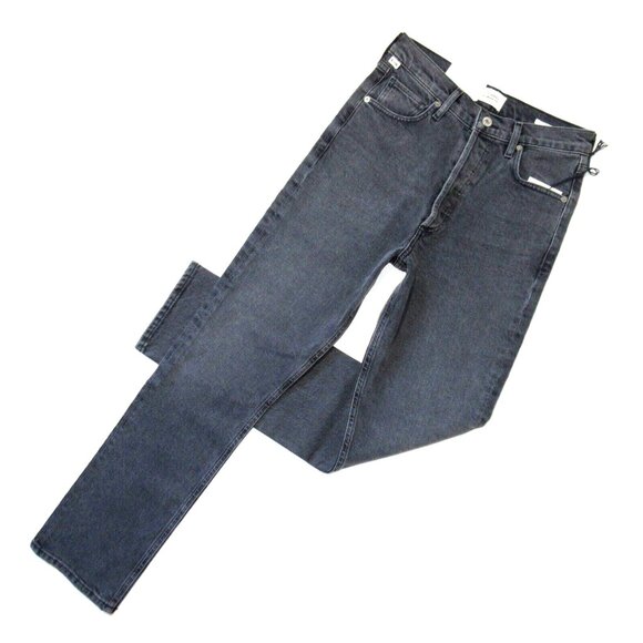 NWT Citizens of Humanity Charlotte in Whisper Gray High Rise Straight Jeans 25
