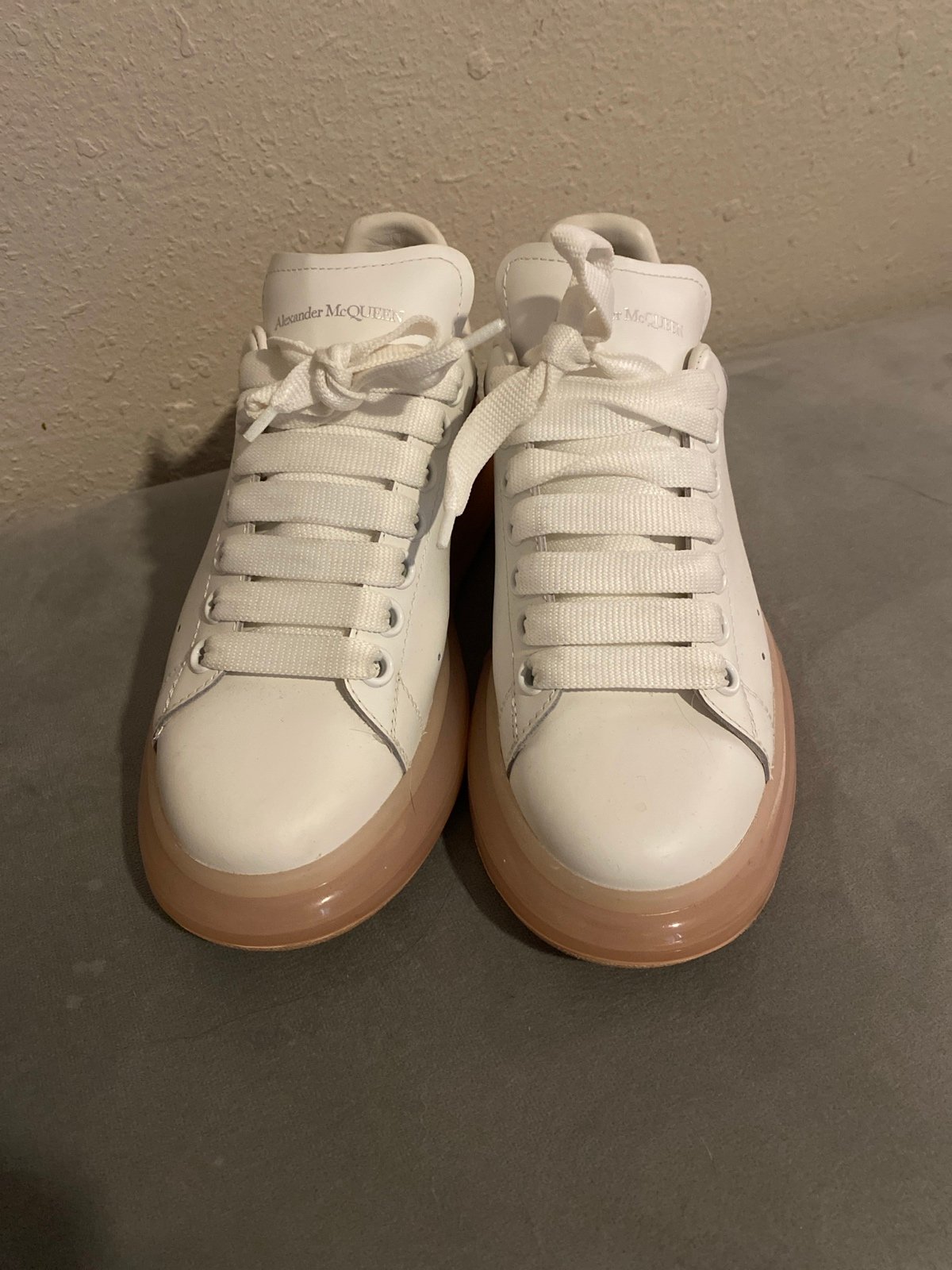 Alexander McQueen size 7.5 white and pink. Vintage in good condition.