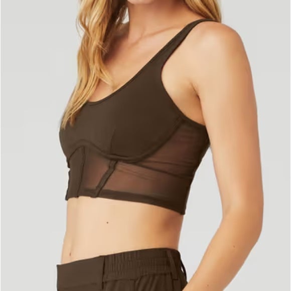 Alo Yoga Airbrush Mesh Corset Tank