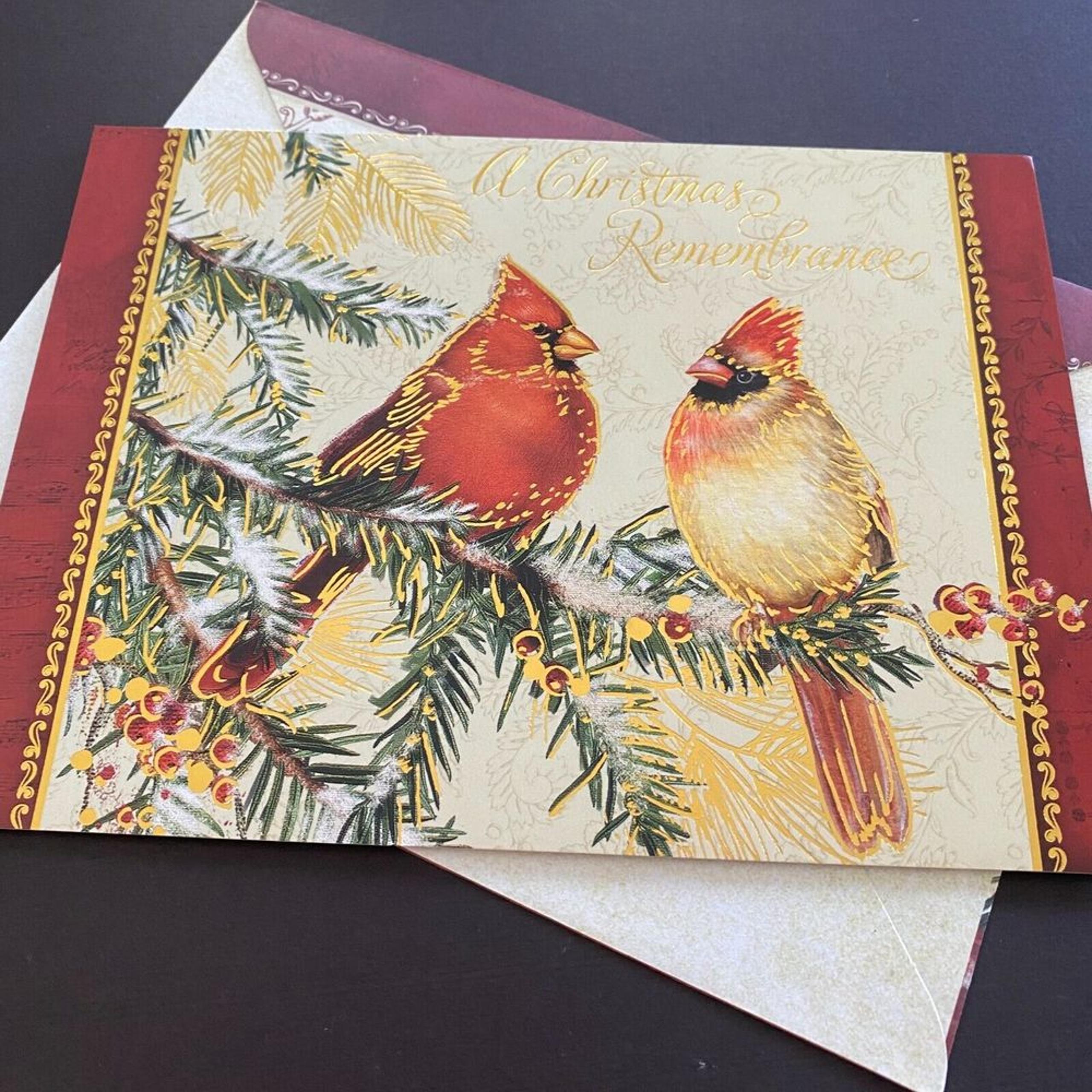 St Labre Indian School Northern Cardinals Holiday Merry Christmas Greeting Card