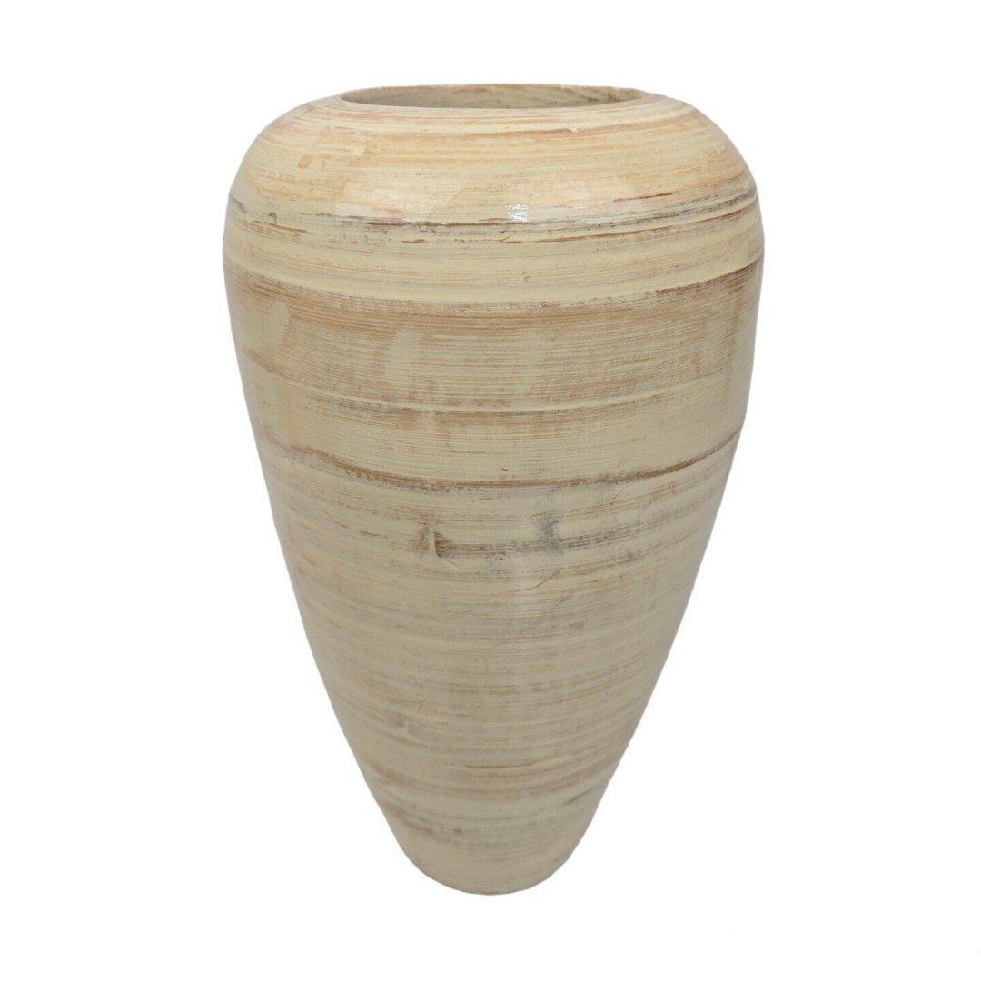 Handcrafted Natural Bamboo Spun Vase Modern Style Decorative Studio Nova 11