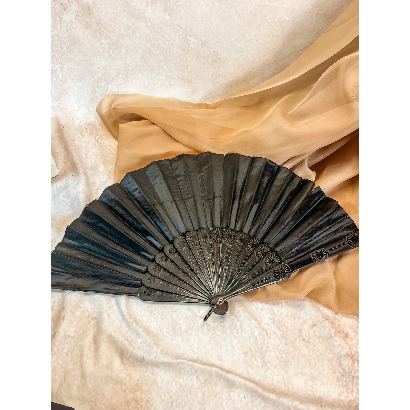 Antique Victorian Mourning Fan
