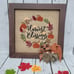 Harvet Blessings Fall Wall Decor w/ Light, Burlap w/Embroidery Gnomes Pumpkins