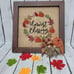 Harvet Blessings Fall Wall Decor w/ Light, Burlap w/Embroidery Gnomes Pumpkins