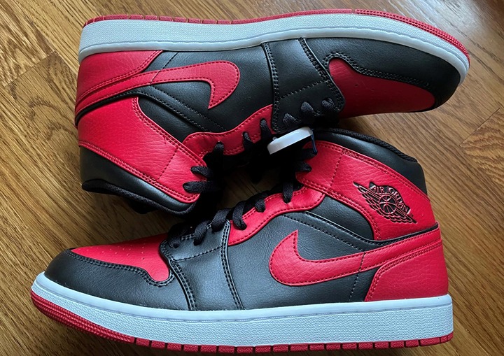 8.5 Air Jordan 1 Mid Bred Banned Toe OG SE 3 4 5 Nike Retro Low High