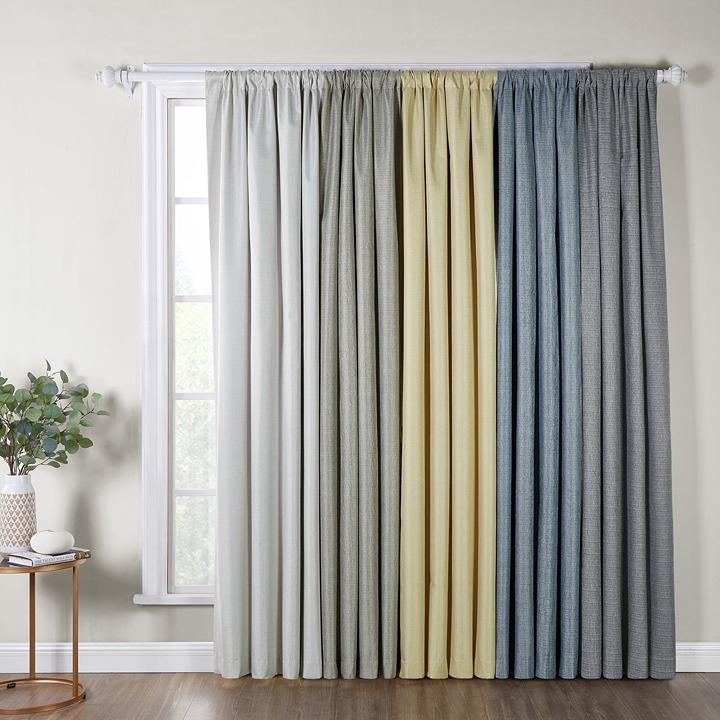 Total Blackout Curtains 2 Pack Panel Set - 100% Recycled, Navy-FJSLK70