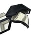 Hexagon Jewelry Box Compact Slide Outs Multi Compartment in Black