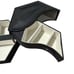 Hexagon Jewelry Box Compact Slide Outs Multi Compartment in Black
