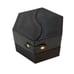 Hexagon Jewelry Box Compact Slide Outs Multi Compartment in Black