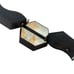 Hexagon Jewelry Box Compact Slide Outs Multi Compartment in Black