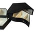 Hexagon Jewelry Box Compact Slide Outs Multi Compartment in Black
