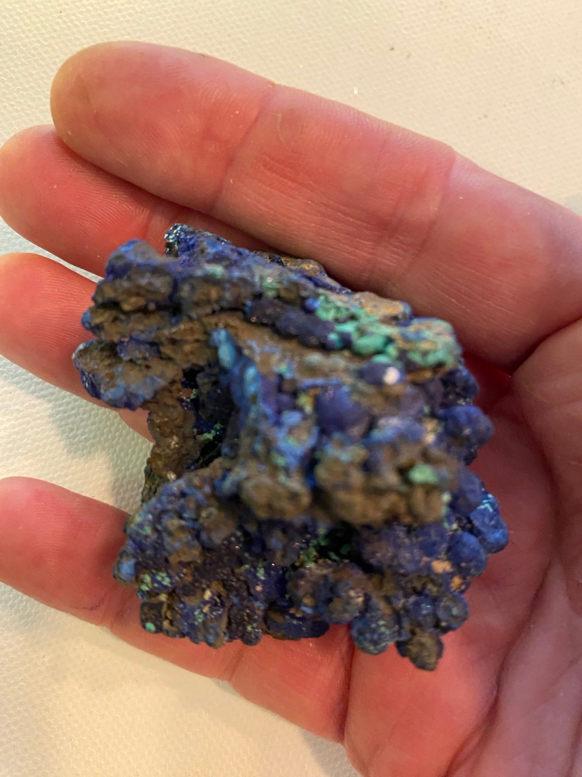 3” Azurite w/Malachite w/Druzy Rare Specimen