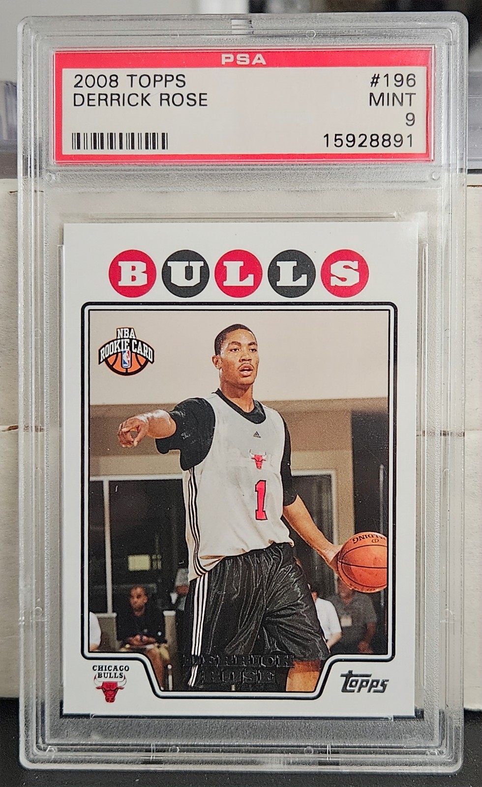 2008 Topps Derrick Rose Rookie Card PSA 9 #196