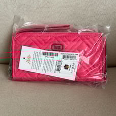 NWT Lug Whirly RFID Wristlet Wallet in Powerful Pink
