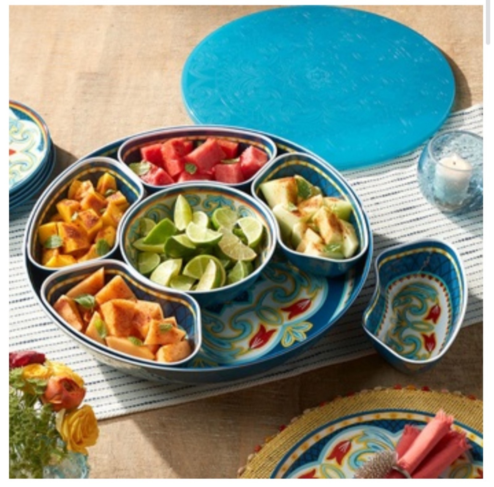 Princess House SONESTA 8-Pc. Lazy Susan Entertaining Set 10028