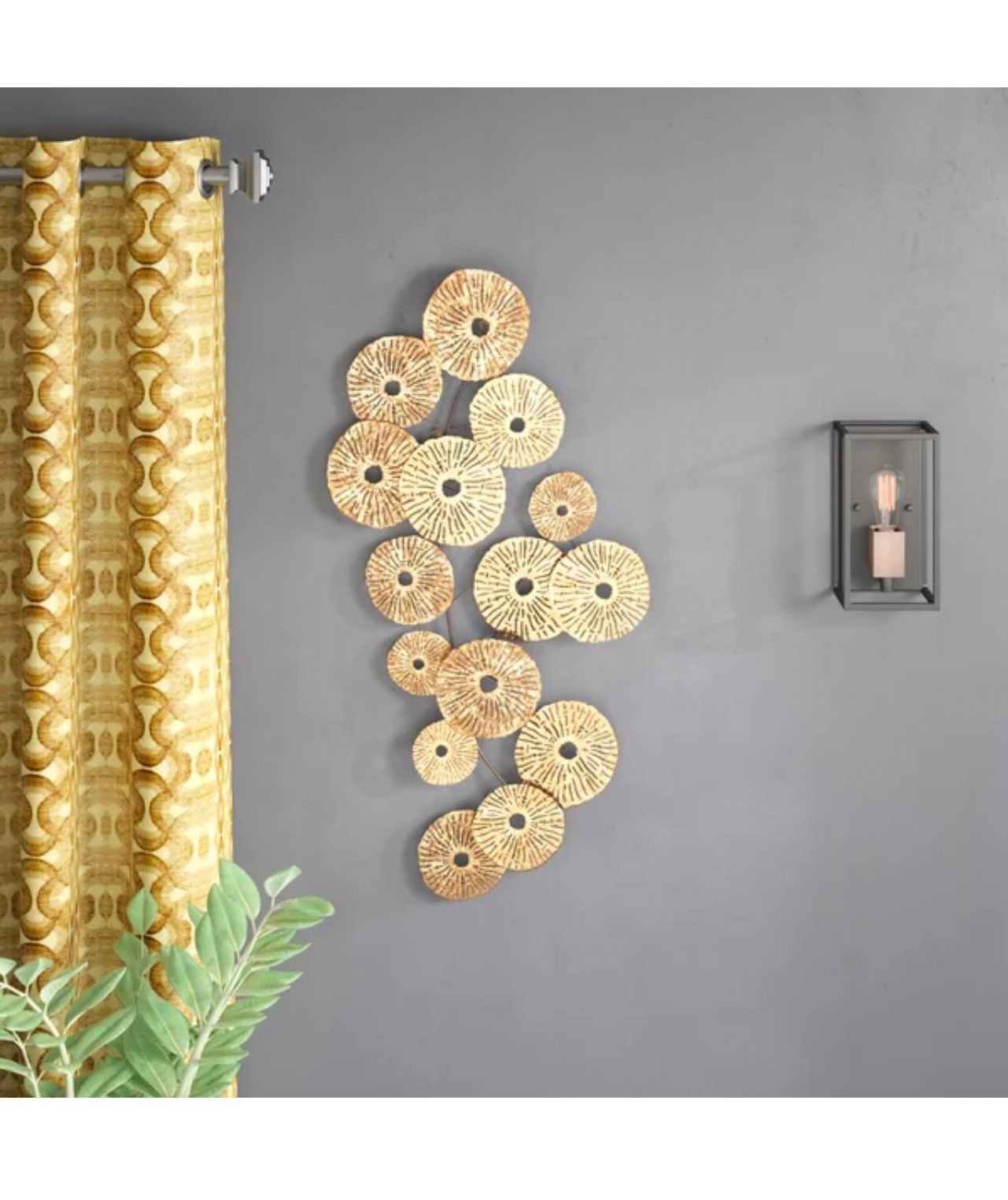 Gold abstract wall decoration