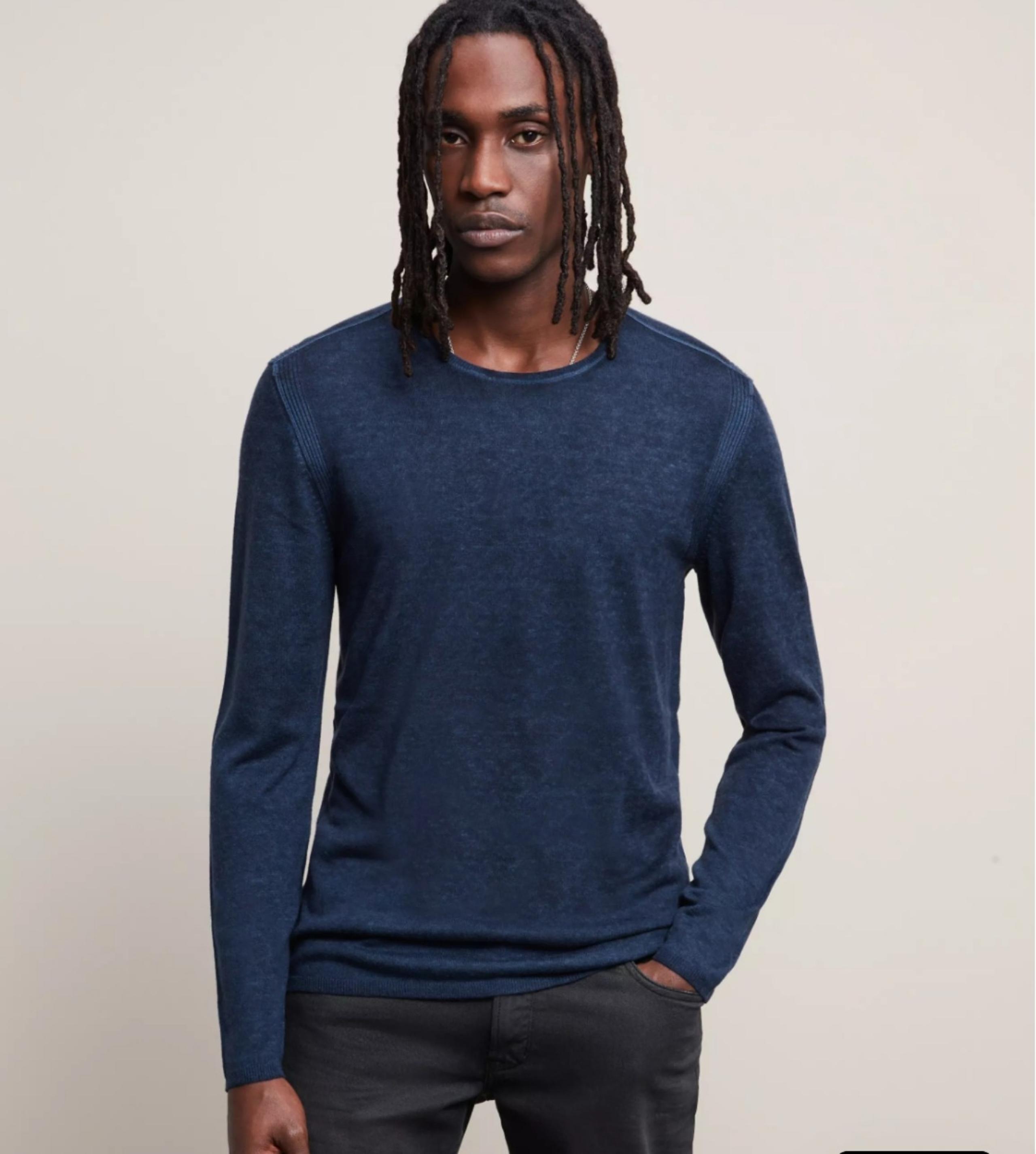 John Varvatos pete crewneck silk and cashmere sweater