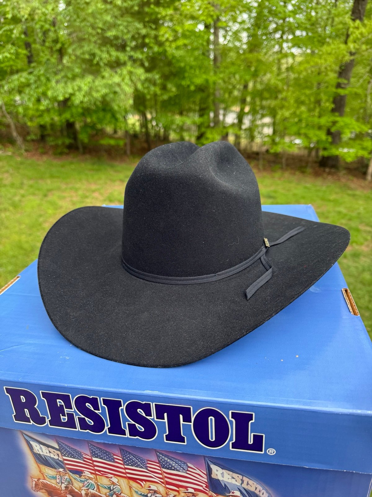 Men’s New Resistol Black Felt Cowboy Dalton Hat signed by Kix Brooks