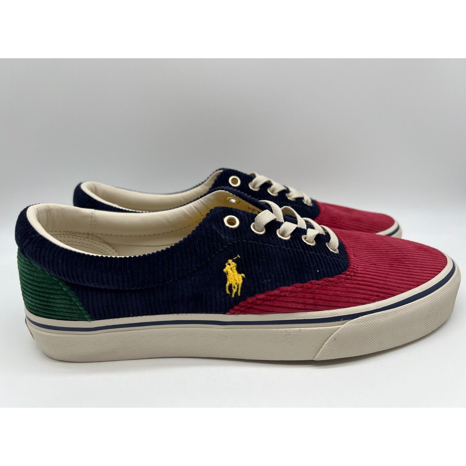 Polo Ralph Lauren Keaton Pony Men’s Lace Up Corduroy Sneakers Size 10 NEW