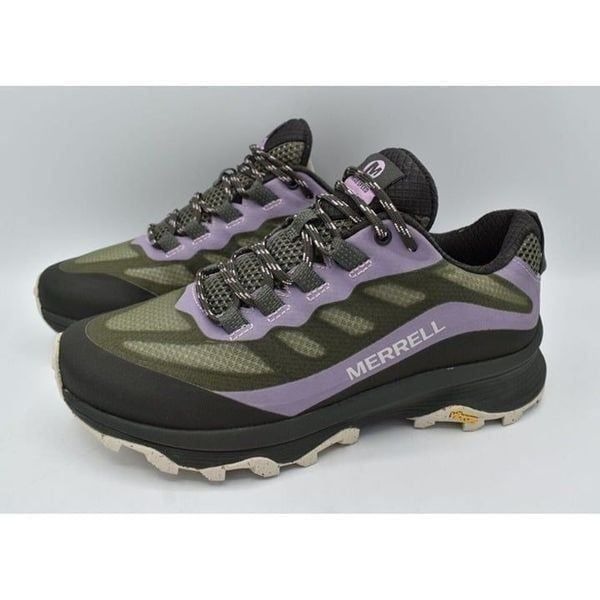 Merrell Womens Size 7 MOAB Lichen Speed Purple Black Hiking Shoes Sneakers