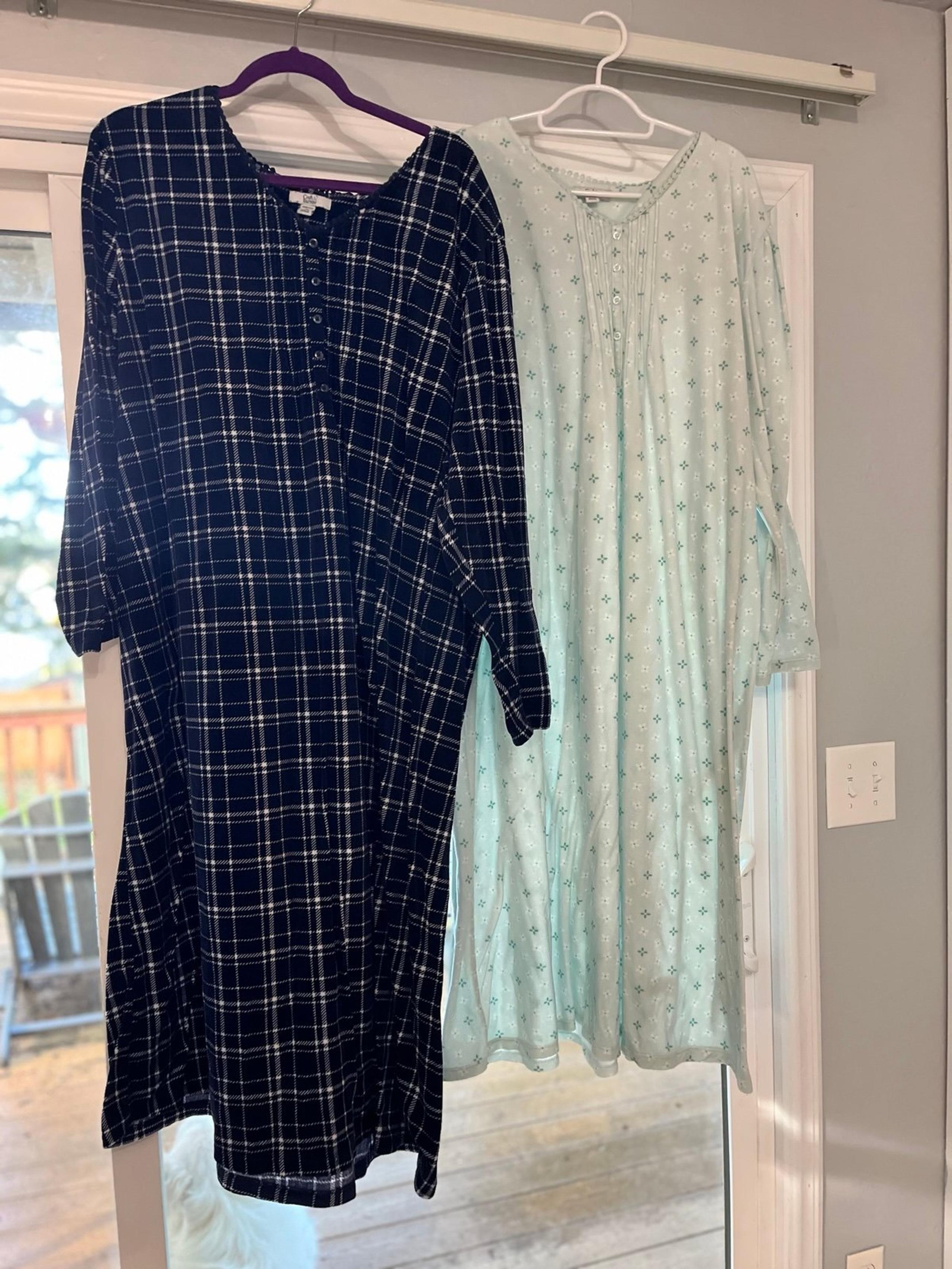 Two fleece long nightgowns size 2x plus size