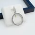 925 Sterling Silver Cubic Zirconia Initial Pendant, UU1P6A6181
