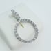 925 Sterling Silver Cubic Zirconia Initial Pendant, UU1P6A6181