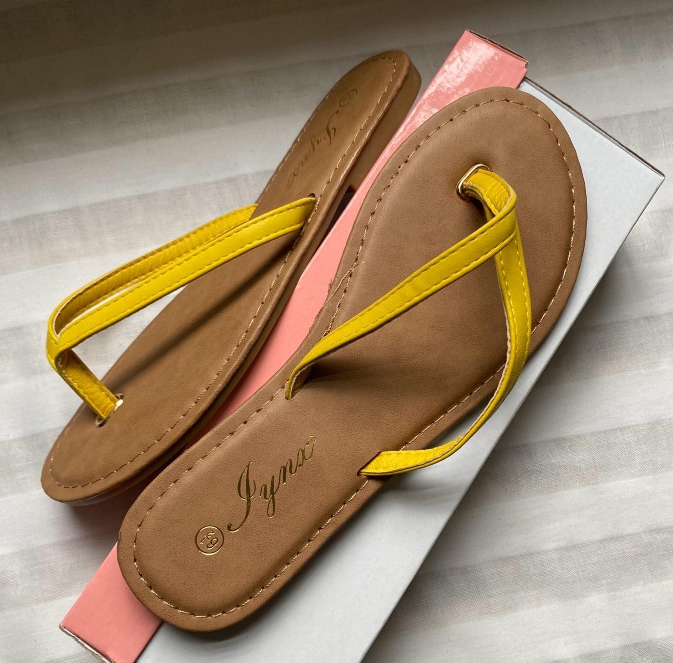 Yellow Strap Sandals , 6.5