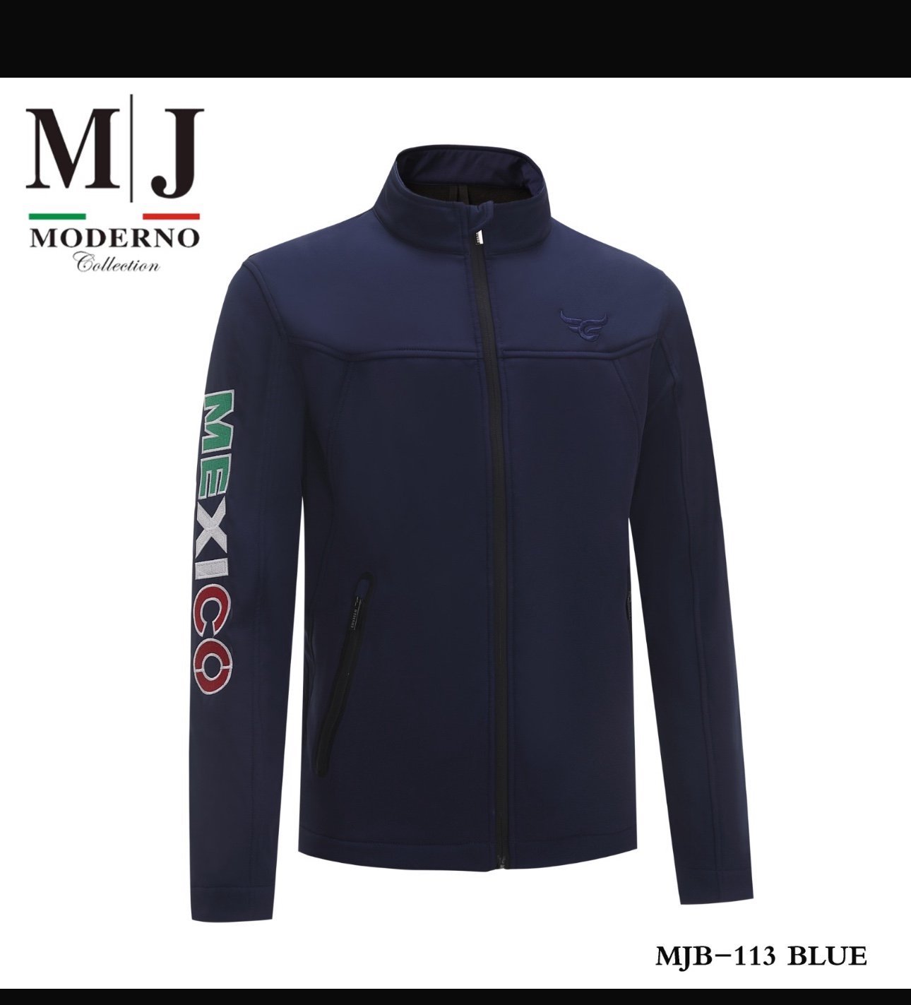XXX-Large Moderno Mexico Sleeve Zip Up Jacket