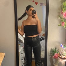 Aritzia black leather pants