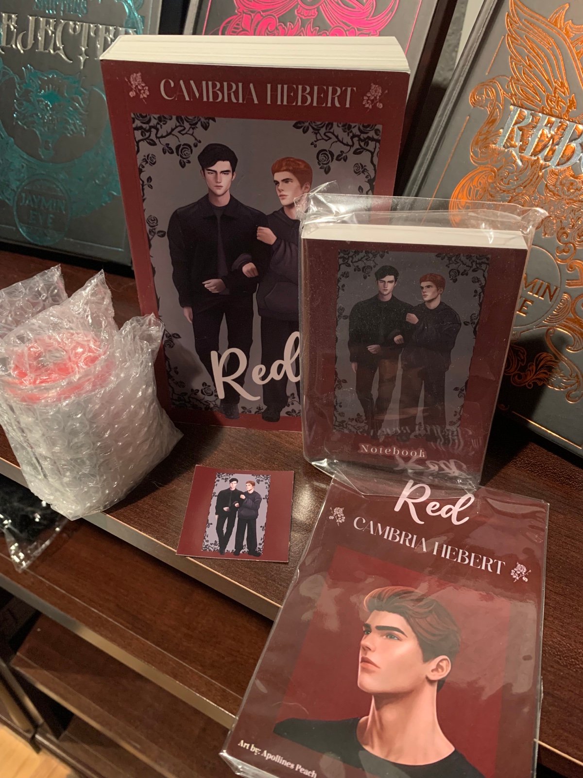 Dainty Red by Cambria Herbert book and swag