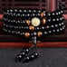 Natural Obsidian Mala Bracelet-Tiger's Eye Bracelet-108 Mala Beads Necklace